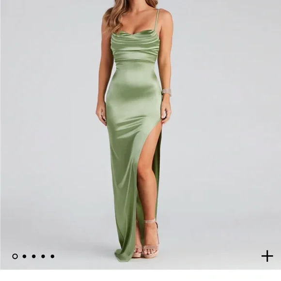 Windsor Dresses Windsor Green Satin Prom Dress Poshmark